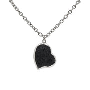 Colgante de corazón con lava volcánica